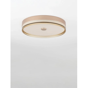 Plafon okrągły modern Trimonte 50cm LED 3000K szampańskie złoto / bursztynowy akryl