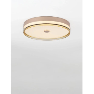 Plafon okrągły modern Trimonte 50cm LED 3000K szampańskie złoto / bursztynowy akryl