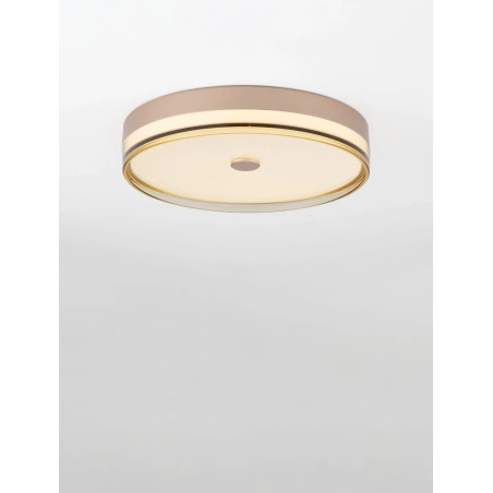 Plafon okrągły modern Trimonte 50cm LED 3000K szampańskie złoto / bursztynowy akryl