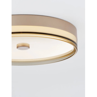 Plafon okrągły modern Trimonte 50cm LED 3000K szampańskie złoto / bursztynowy akryl