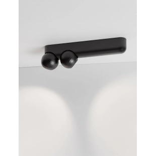 Reflektor podtynkowy 2 kule Berceto LED 2700K czarny