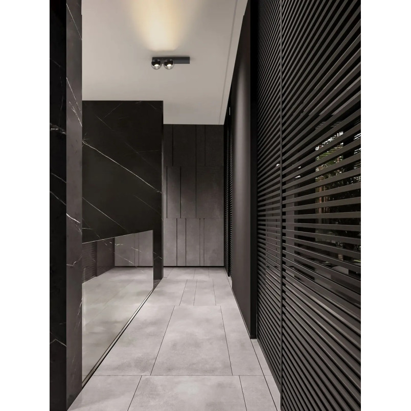 Reflektor sufitowy 2 kule ze ściemniaczem triac Niccio LED 3000K IP20 nikiel / czarny