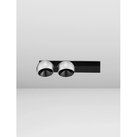 Reflektor sufitowy 2 kule ze ściemniaczem triac Niccio LED 3000K IP20 nikiel / czarny