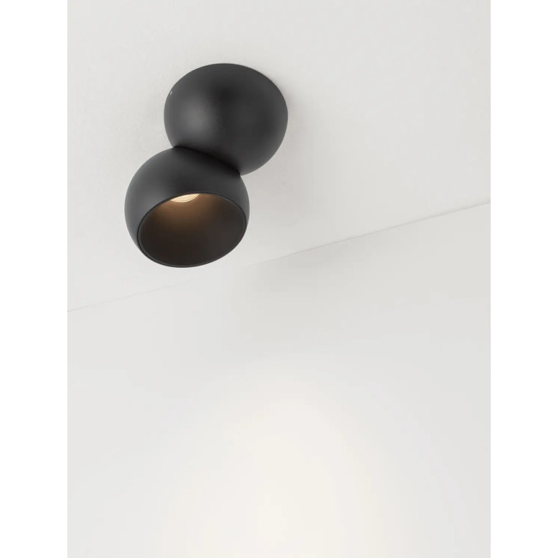 Reflektor sufitowy kula - regulowany Niccio LED 3000K IP20 czarny