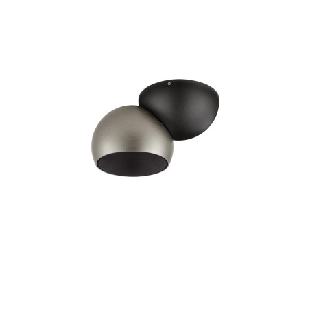 Reflektor sufitowy kula - regulowany Niccio LED 3000K IP20 nikiel / czarny