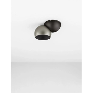Reflektor sufitowy kula - regulowany Niccio LED 3000K IP20 nikiel / czarny