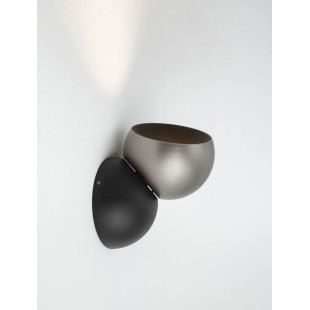 Reflektor sufitowy kula - regulowany Niccio LED 3000K IP20 nikiel / czarny