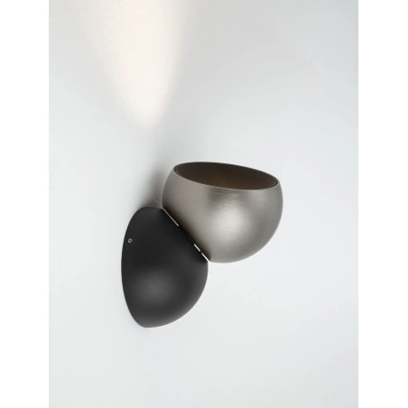 Reflektor sufitowy kula - regulowany Niccio LED 3000K IP20 nikiel / czarny
