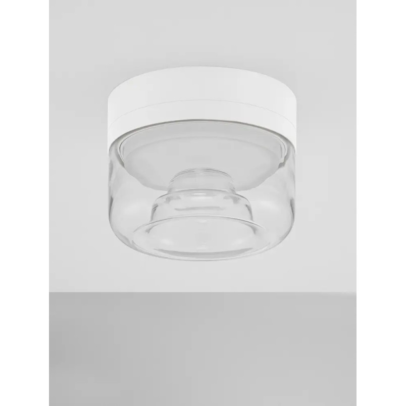 Plafon designerski Luce 15cm LED 3000K transparentny / biały