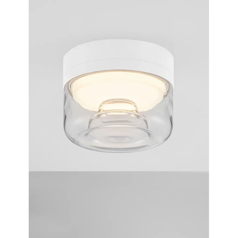 Plafon designerski Luce 15cm LED 3000K transparentny / biały