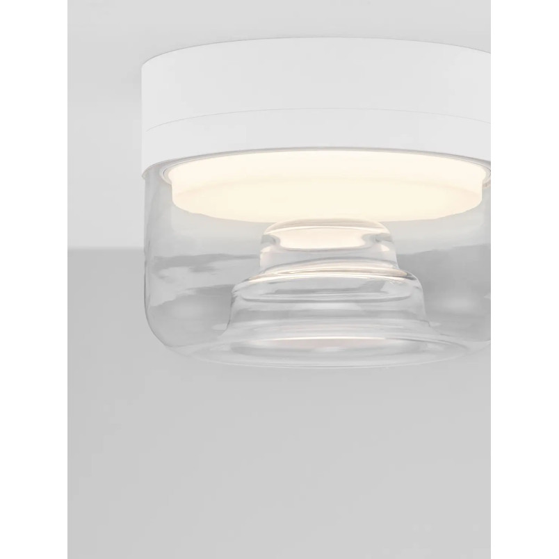 Plafon designerski Luce 15cm LED 3000K transparentny / biały