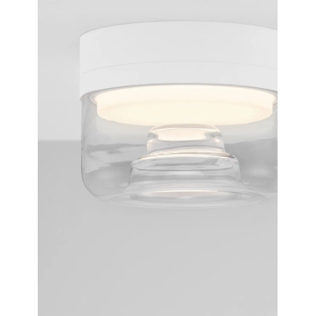 Plafon designerski Luce 15cm LED 3000K transparentny / biały