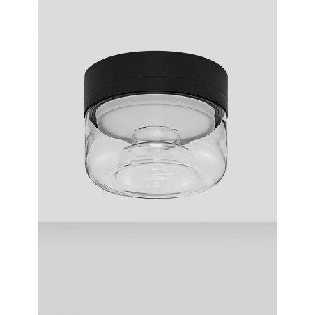 Plafon designerski Luce 15cm LED 3000K transparentny / czarny