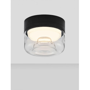 Plafon designerski Luce 15cm LED 3000K transparentny / czarny