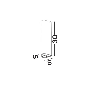 Lampa spot - o przekroju trójkąta Bonea 5cm H30,5cm LED 3000K czarna