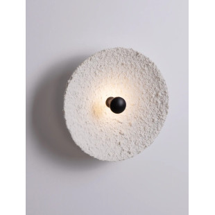 Kinkiet okrągły japandi ze strukturalną powłoką Sakura 30cm LED 3000K biały / czarny