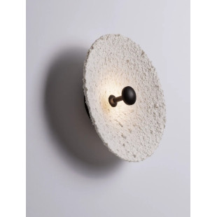 Kinkiet okrągły japandi ze strukturalną powłoką Sakura 30cm LED 3000K biały / czarny