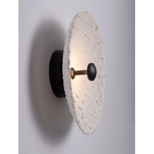 Kinkiet okrągły japandi ze strukturalną powłoką Sakura 30cm LED 3000K biały / czarny