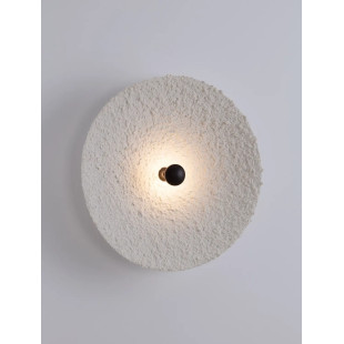 Kinkiet okrągły japandi ze strukturalną powłoką Sakura 40cm LED 3000K biały / czarny