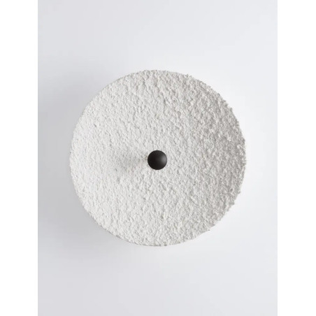 Kinkiet okrągły japandi ze strukturalną powłoką Sakura 40cm LED 3000K biały / czarny