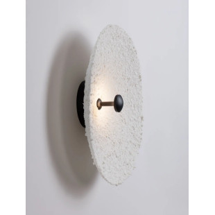Kinkiet okrągły japandi ze strukturalną powłoką Sakura 40cm LED 3000K biały / czarny