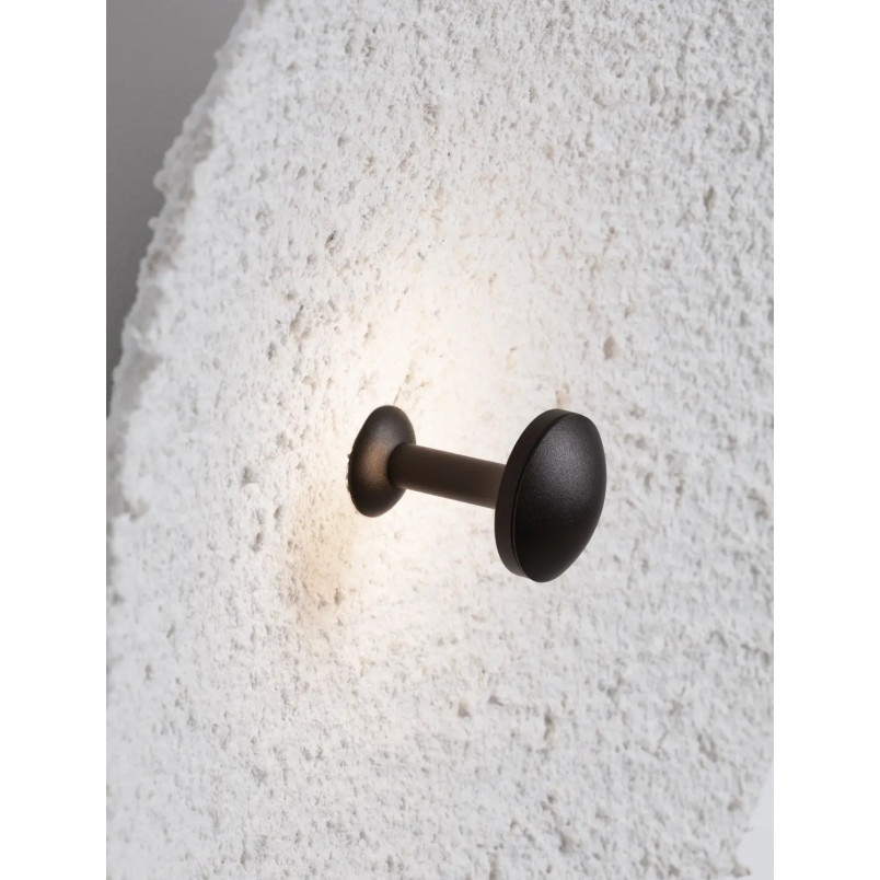 Kinkiet okrągły japandi ze strukturalną powłoką Sakura 40cm LED 3000K biały / czarny