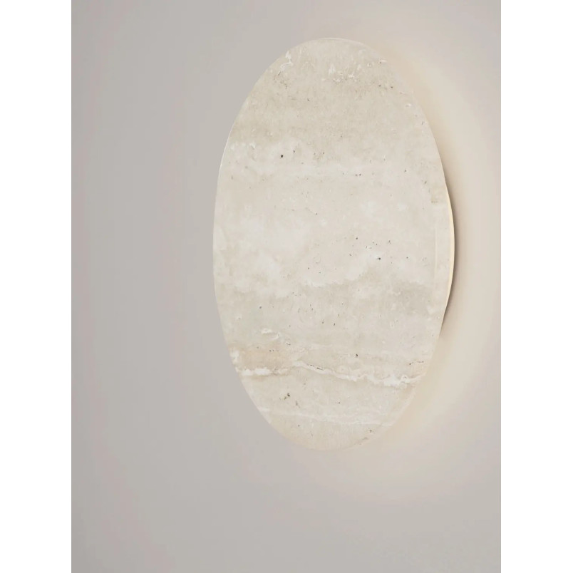 Kinkiet okrągły z trawertynu Piazolla 23cm LED 3000K