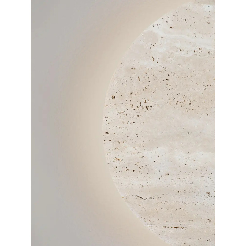 Kinkiet okrągły z trawertynu Piazolla 30cm LED 3000K