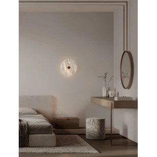 Kinkiet marmurowy okrągły Fasani 30cm LED 3000K