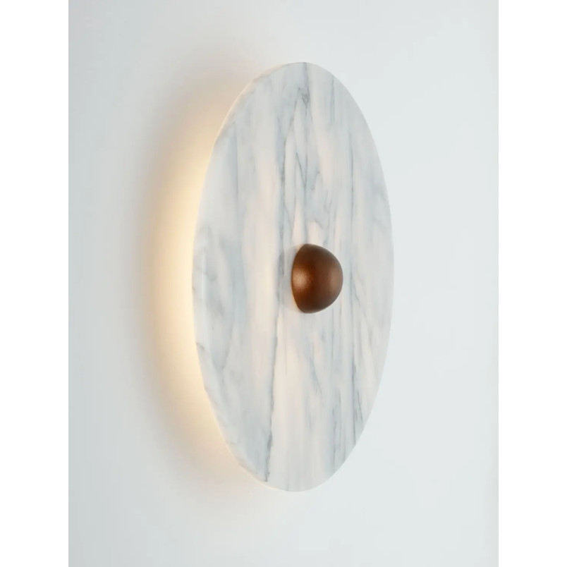 Kinkiet marmurowy okrągły Fasani 30cm LED 3000K