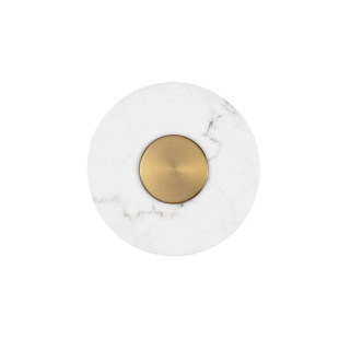 Kinkiet okrągły modern Aprano 30cm LED 3000K imitacja alabastru / złoty mosiądz