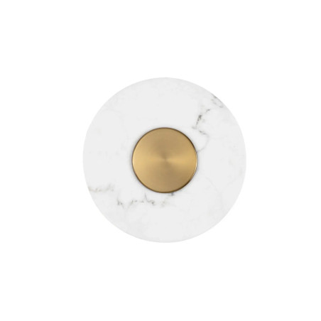 Kinkiet okrągły modern Aprano 30cm LED 3000K imitacja alabastru / złoty mosiądz