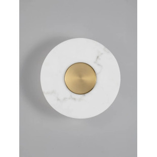 Kinkiet okrągły modern Aprano 30cm LED 3000K imitacja alabastru / złoty mosiądz
