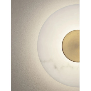 Kinkiet okrągły modern Aprano 30cm LED 3000K imitacja alabastru / złoty mosiądz