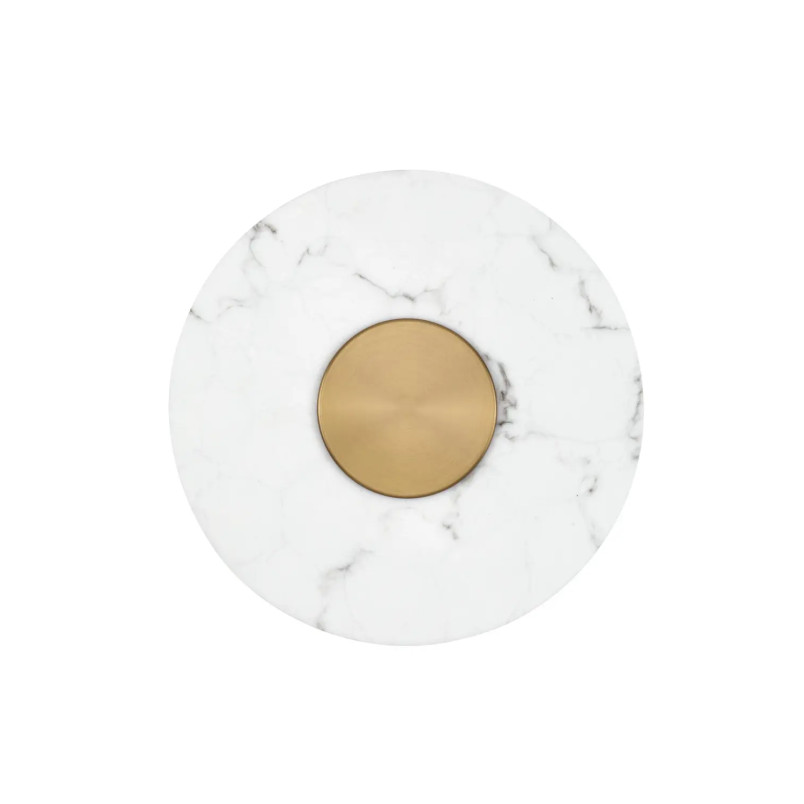 Kinkiet okrągły modern Aprano 40cm LED 3000K imitacja alabastru / złoty mosiądz