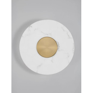 Kinkiet okrągły modern Aprano 40cm LED 3000K imitacja alabastru / złoty mosiądz