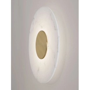 Kinkiet okrągły modern Aprano 40cm LED 3000K imitacja alabastru / złoty mosiądz