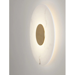 Kinkiet okrągły modern Aprano 60cm LED 3000K imitacja alabastru / złoty mosiądz