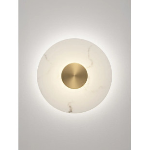 Kinkiet okrągły modern Aprano 60cm LED 3000K imitacja alabastru / złoty mosiądz