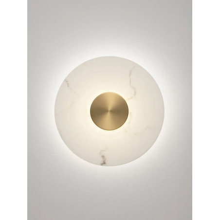 Kinkiet okrągły modern Aprano 60cm LED 3000K imitacja alabastru / złoty mosiądz