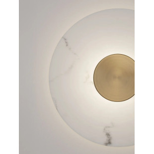 Kinkiet okrągły modern Aprano 60cm LED 3000K imitacja alabastru / złoty mosiądz