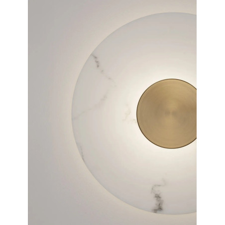 Kinkiet okrągły modern Aprano 60cm LED 3000K imitacja alabastru / złoty mosiądz