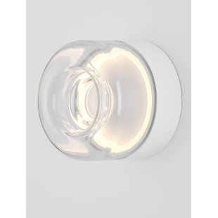 Kinkiet designerski okrągły Luce 15cm LED 3000K transparentny / biały