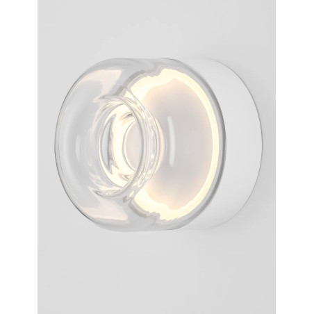 Kinkiet designerski okrągły Luce 15cm LED 3000K transparentny / biały