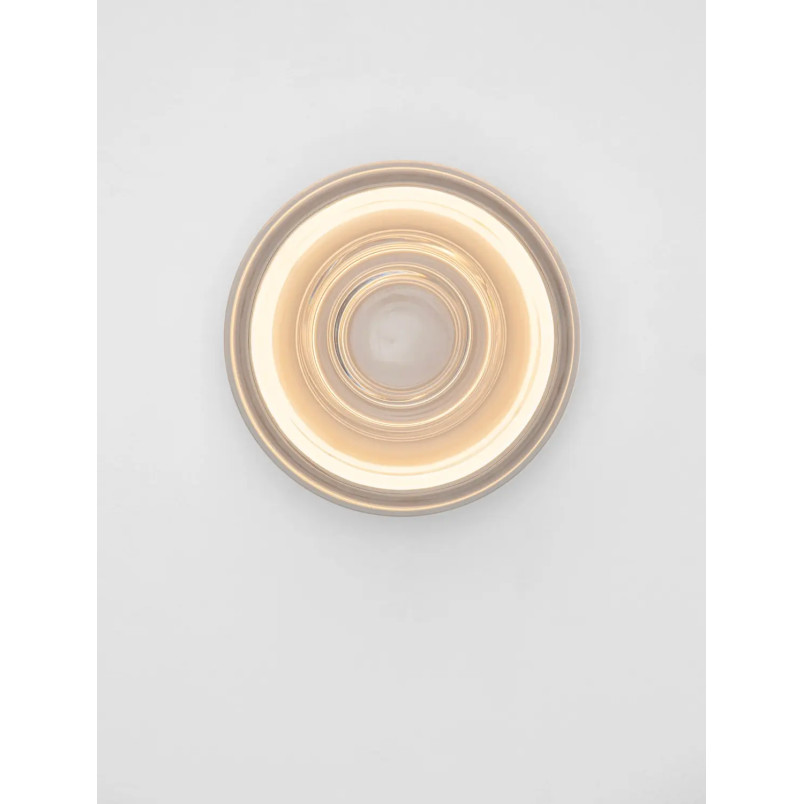 Kinkiet designerski okrągły Luce 15cm LED 3000K transparentny / biały