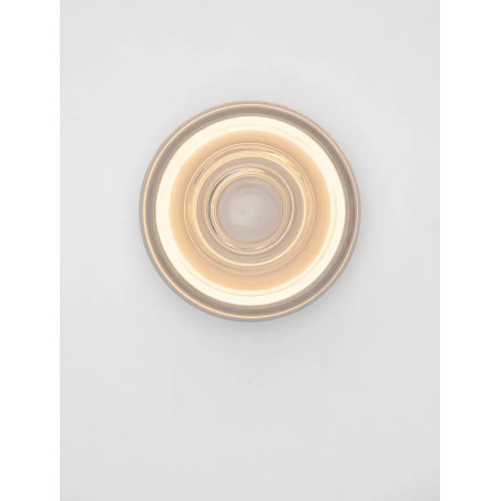 Kinkiet designerski okrągły Luce 15cm LED 3000K transparentny / biały