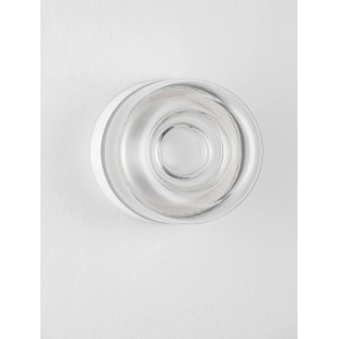 Kinkiet designerski okrągły Luce 15cm LED 3000K transparentny / biały