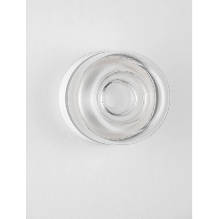 Kinkiet designerski okrągły Luce 15cm LED 3000K transparentny / biały