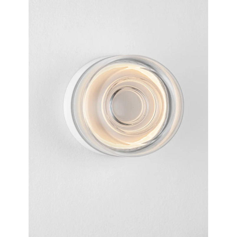 Kinkiet designerski okrągły Luce 15cm LED 3000K transparentny / biały
