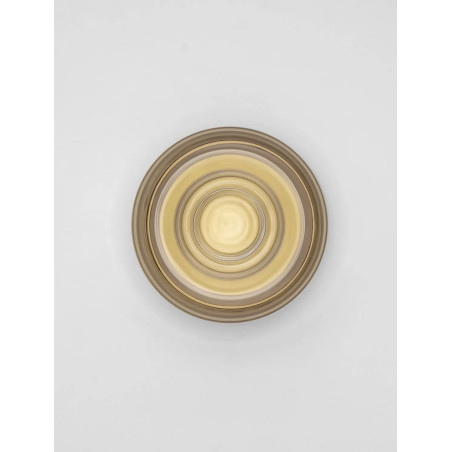 Kinkiet designerski okrągły Luce 15cm LED 3000K transparentny / złoty mosiądz